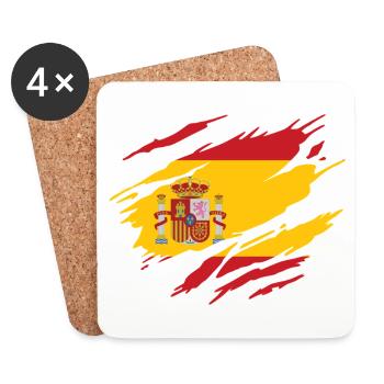 Spain, Spanish flag - Coasters (set of 4) - white - Front