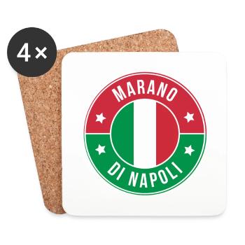 Marano di Napoli Round Emblem - Coasters (set of 4) - white - Front