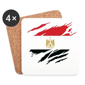 Egypt Egyptian Flag - Coasters (set of 4) - white - Front