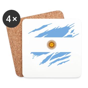 Argentine Drapeau Argentin Argentine - Dessous de verre (lot de 4) - blanc - Devant