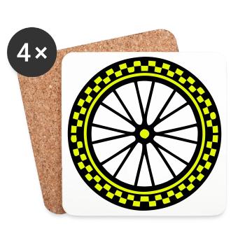 Bicycle Balance Bike Image - Dessous de verre (lot de 4) - blanc - Devant