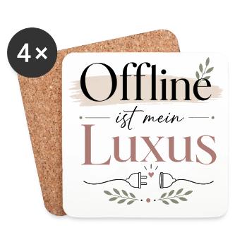 Offline Luxus: Ruhe & Eleganz - Untersetzer (4er-Set) - Weiß - Vorne