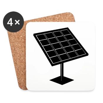 Panneaux solaires - Dessous de verre (lot de 4) - blanc - Devant