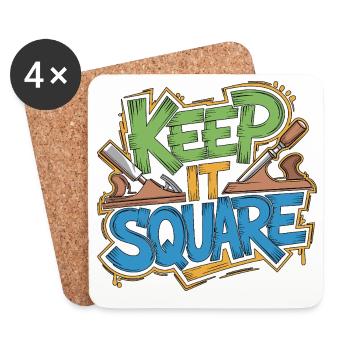 Cabinet Maker Keep It Square Furniture Maker - Untersetzer (4er-Set) - Weiß - Vorne