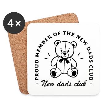 New dad club first fathers day - Coasters (set of 4) - white - Front