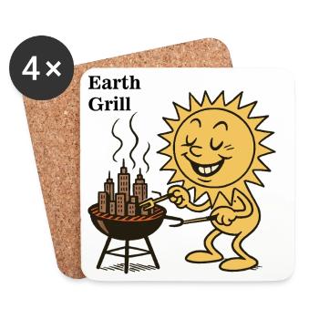 Sun Urban Barbecue - Coasters (set of 4) - white - Front