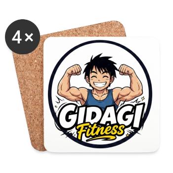Imprimés du logo GIDAGI Fitness - Dessous de verre (lot de 4) - blanc - Devant