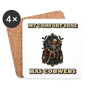 Ma zone de confort est pleine de toiles d’araignée - Dessous de verre (lot de 4) - blanc - Devant
