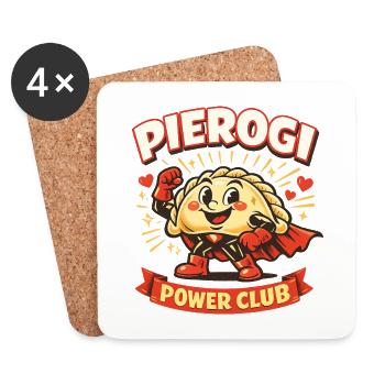 Power Club Dumplings - Untersetzer (4er-Set) - Weiß - Vorne