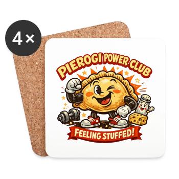 Pierogi Power Club Feeling Stuffed - Coasters (set of 4) - white - Front