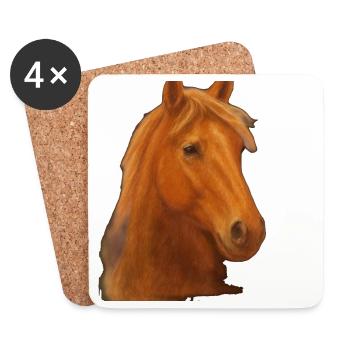 Pastel Horse - Dessous de verre (lot de 4) - blanc - Devant