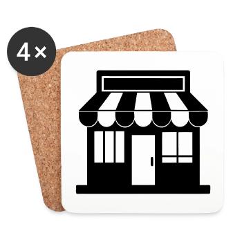 Boutique - Dessous de verre (lot de 4) - blanc - Devant