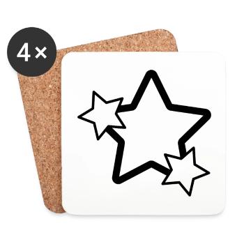 Stars - Coasters (set of 4) - white - Front