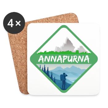 ANNAPURNA - Dessous de verre (lot de 4) - blanc - Devant