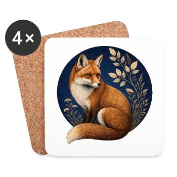 Fuchsrotfuchs Vulpes vulpes - Untersetzer (4er-Set) - Weiß - Vorne