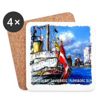 Kongeskibet_dannebro - Untersetzer (4er-Set) - Weiß - Vorne