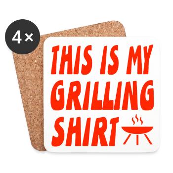 Griller - Dessous de verre (lot de 4) - blanc - Devant