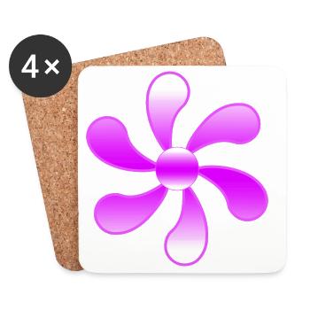 Flowers - Coasters (set of 4) - white - Front