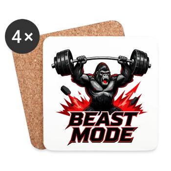 Gorilla Lifter Mode - Coasters (set of 4) - white - Front