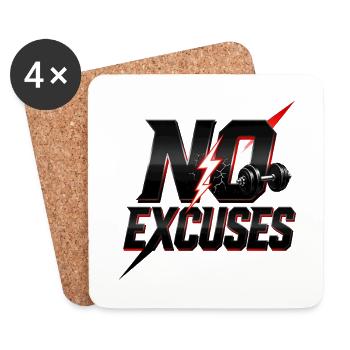 No Excuses Powerlift - Coasters (set of 4) - white - Front