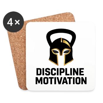 Discipline Motivation Spartan Helmet - Coasters (set of 4) - white - Front