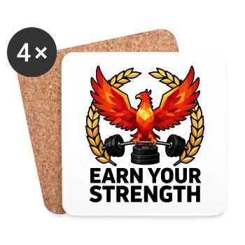 Phoenix Lifts Weights Emblem - Coasters (set of 4) - white - Front