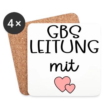 Bildung Betreuung Leitung - Untersetzer (4er-Set) - Weiß - Vorne
