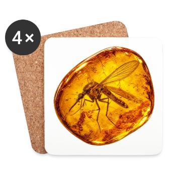 Mosquito in Amber - Dessous de verre (lot de 4) - blanc - Devant