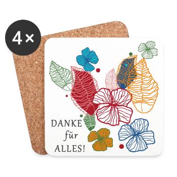 Danke für alles  - Untersetzer (4er-Set) - Weiß - Vorne