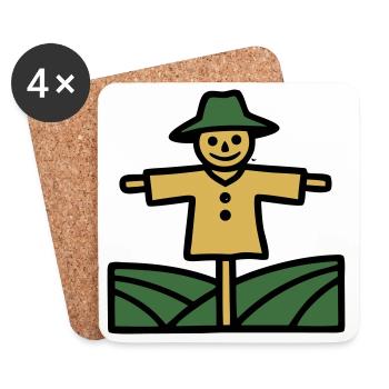 Scarecrow Field Icon - Coasters (set of 4) - white - Front