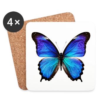 Azure Monarch Wingprint - Coasters (set of 4) - white - Front