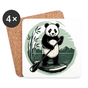 Drôle de planche de paddle SUP Stand Up paddle - Dessous de verre (lot de 4) - blanc - Devant