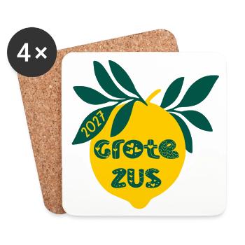 Annonce du bébé 2027 - Dessous de verre (lot de 4) - blanc - Devant
