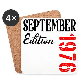 50th birthday September 1976 - Coasters (set of 4) - white - Front