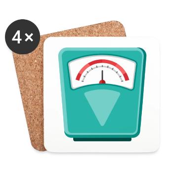 Bathroom Scale - Coasters (set of 4) - white - Front