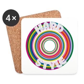 Style Arc-en-ciel Dur - Dessous de verre (lot de 4) - blanc - Devant
