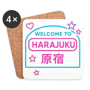 Welcome to Harajuku - Dessous de verre (lot de 4) - blanc - Devant