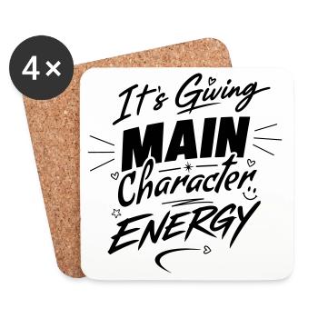 It's giving main character energy – Own It - Coasters (set of 4) - white - Front