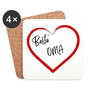 Best granny - Coasters (set of 4) - white - Front