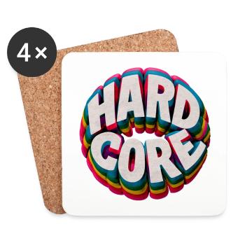 Hardcore Rainbow - Dessous de verre (lot de 4) - blanc - Devant