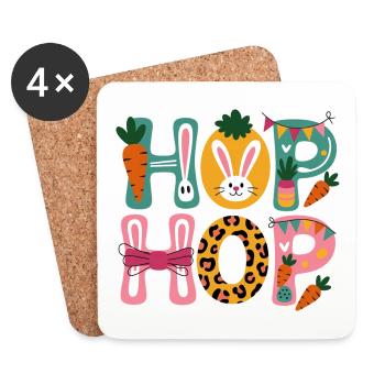 Hip Hop Le jour de Pâques - Dessous de verre (lot de 4) - blanc - Devant