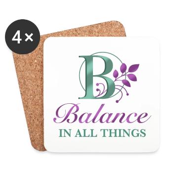 Balance_ _all_the_time - Dessous de verre (lot de 4) - blanc - Devant