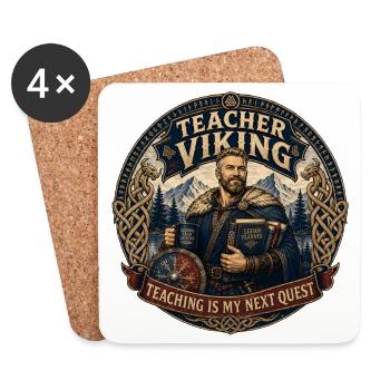 Planificateur de cours Teacher Viking - Dessous de verre (lot de 4) - blanc - Devant