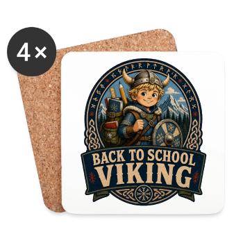 Back to School Viking - Coasters (set of 4) - white - Front