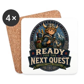 Viking Quest: Ready for the Next Adventure - Coasters (set of 4) - white - Front