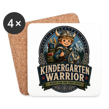 Kindergarten Warrior Quest - Coasters (set of 4) - white - Front