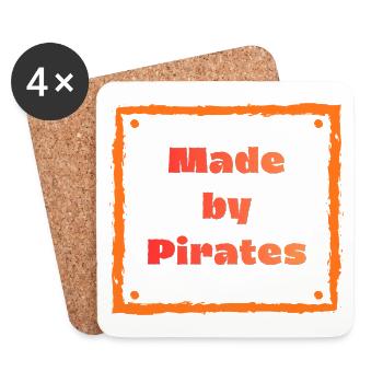 Made by Pirates - Coasters (set of 4) - white - Front