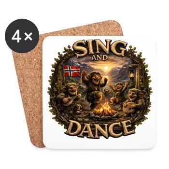 Chanson et danse - Dessous de verre (lot de 4) - blanc - Devant