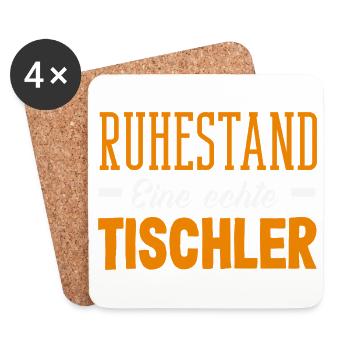 Tischler Legende Ruhestand - Untersetzer (4er-Set) - Weiß - Vorne