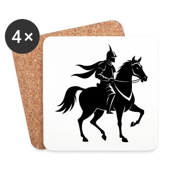 Knight and Horse - Coasters (set of 4) - white - Front
